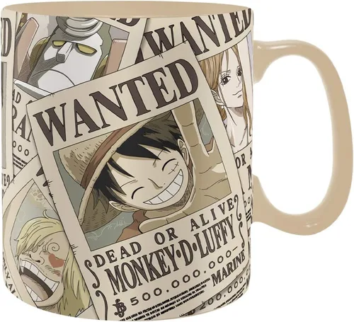 Vista 5 de ABYSTYLE Taza One Piece Wanted Heat Change de 16 onzas líquidas Anime Manga Drinkware Home & Kitchen Merch Gift (ABYPCK203_US)