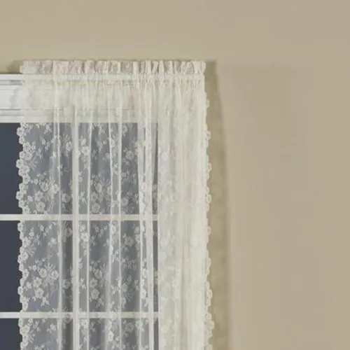 Vista 2 de SKL Home by Saturday Knight Ltd. - Panel de cortina Petite Fleur, marfil, 56 pulgadas x 84 pulgadas