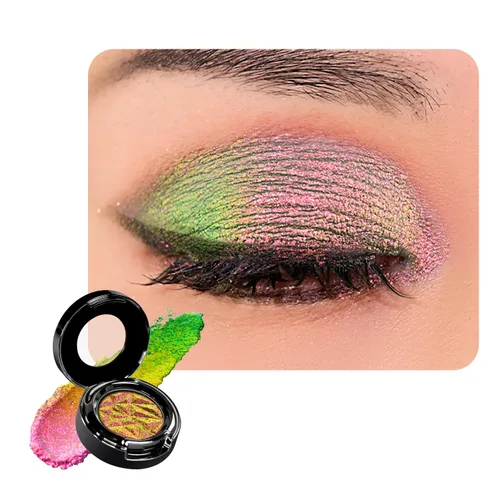 Vista 11 de CHARMACY Star Bomb - Sombra de ojos multicolor con purpurina, paleta de sombras de ojos que cambian de color, sombras de ojos en crema altamente