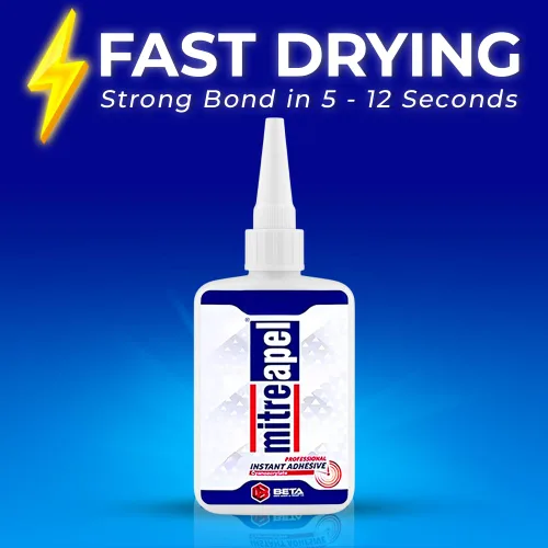 Vista 10 de MITREAPEL Pegamento CA con activador (0.80 oz - 3.30 fl oz) Adhesivo de cianoacrilato profesional instantáneo y acelerador de súper pegamento