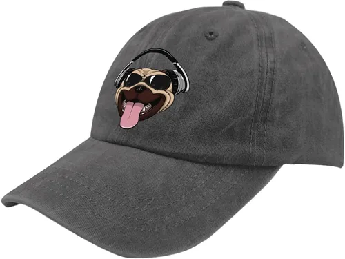 Vista 2 de Caps Pug Dog Baseball Caps for Men Vintage Caps Adjustable