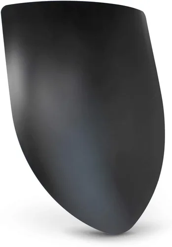 Vista 2 de Escudo medieval en blanco, calibre 16, listo para batalla de acero, negro, talla única, Negro