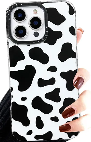 Vista 15 de Abbery Diseñado para iPhone 8 Plus/7 Plus/6 Plus/6S Plus Funda transparente con estampado de vaca, linda funda protectora de silicona TPU