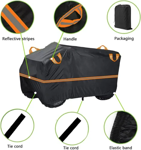 Vista 3 de Cubierta para ATV impermeable compatible con Arctic Cat H1 EFI TRV Cruiser 4x4 2011, cubierta de 210D para vehículos de 4 ruedas, cubierta para quad
