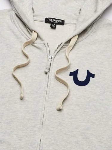 Vista 4 de True Religion - Sudadera con capucha y cremallera con logotipo de Buda para hombre