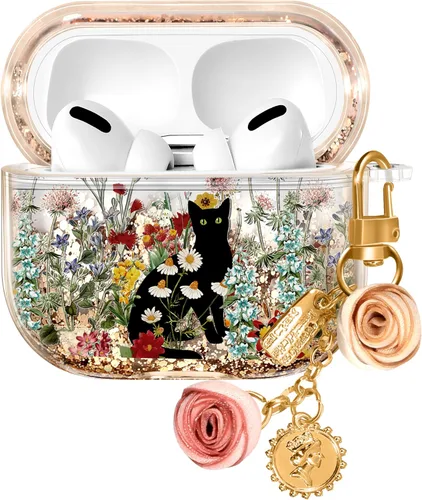 Vista 28 de para Airpods de 2ª/1ª Generación - Estuche Quicksand Liquid Kawaii Lindo Mujer Niña Mujeres Chispeante Brillante Bling Resplandor Adorable Elegante