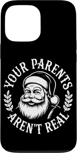 Vista 24 de Your Parents Aren’t Real Santa Humor Holiday Festive Cartoon Case for iPhone 16