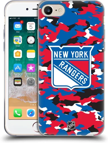 Vista 152 de Head Case Designs Funda de gel suave con licencia oficial de la NHL Camouflage New York Rangers compatible con Apple iPhone 7 Plus/iPhone 8 Plus