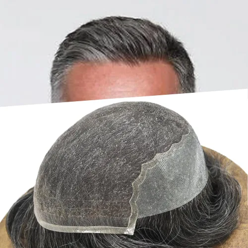 Vista 48 de Mens Toupee Human Hair Replacement System Swiss Lace Toupee For Men Hair Piece Protesis Capilar Mens Hairpiece 5X7#1 Jet Black 120% Density