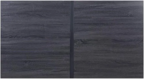 Vista 5 de Acme Nakula - Mesa de comedor de madera con base de trineo en roble gris y negro