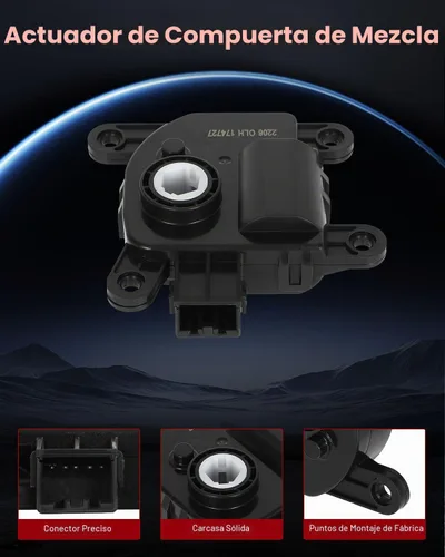 Vista 2 de Actuador de puerta de mezcla de calentador HAVC A/C con control de recirculación de aire, compatible con 2011-2014 para Hyundai para Accent