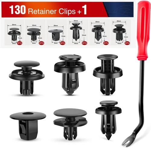 Vista 17 de Nilight 1001 clips universales para automóvil, mezclados, parachoques de automóvil, protector de panel de puerta, cubierta de motor, retenedor