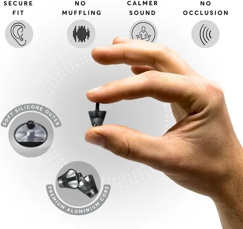 Vista 3 de Flare Calmer Pro Mini Alternativa de tapones para los oídos Alivio diario del ruido Sensibilidad al sonido Alivio del estrés Sin