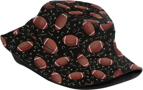 Vista 2 de Sombrero de pescador de fútbol americano fresco plegable para viajes al aire libre, gorras de pescador para hombres, mujeres, niños y niñas