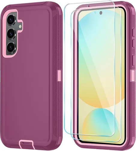 Vista 48 de ONOLA Funda para teléfono Samsung Galaxy S24 FE con protector de pantalla HD, funda para teléfono de servicio pesado resistente a golpes y caídas