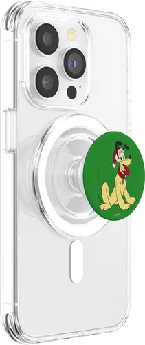 Vista 3 de Disney Mickey And Friends - Sombrero de Navidad con diseño de Plutón y Papá Noel, PopSockets MagSafe PopGrip para iPhone
