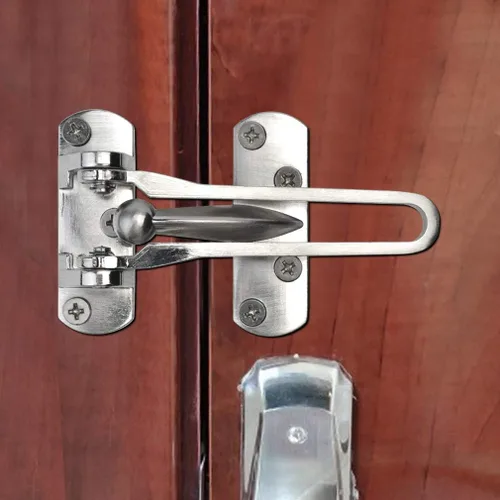 Vista 5 de Topbuti Cerradura de puerta de seguridad para el hogar, paquete de 2 cerraduras de seguridad para puerta delantera, cerraduras de refuerzo