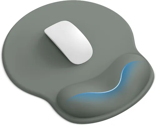 Vista 9 de Alfombrilla de mouse con reposamuñecas, ergonómicas para escritorio, alfombrilla de mouse antideslizante para oficina con soporte de muñeca de gel