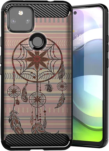 Vista 10 de CasesOnDeck - Funda compatible con Google Pixel 5A (2021) / Pixel 5A 5G] cubierta de parachoques de TPU suave con textura de fibra de carbono