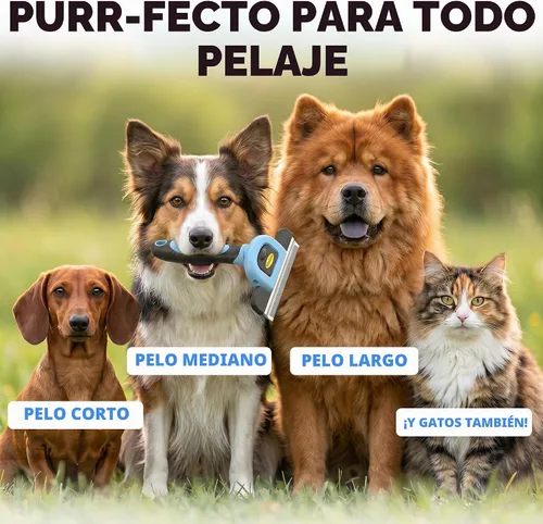 Vista 4 de Cepillo DarkPets para gatos y perros para animales pequeños, medianos y grandes, con pelo corto a largo Reduce drásticamente el desprendimiento