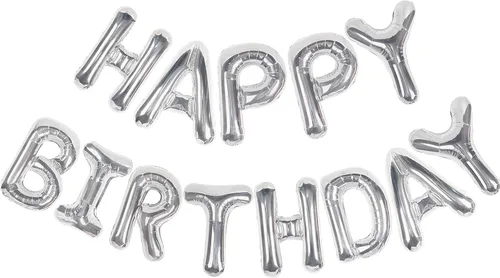 Vista 32 de CANREVEL Cartel de feliz cumpleaños, 13 letras de papel de aluminio de Mylar de 16 pulgadas, decoraciones de fiesta de cumpleaños para niños