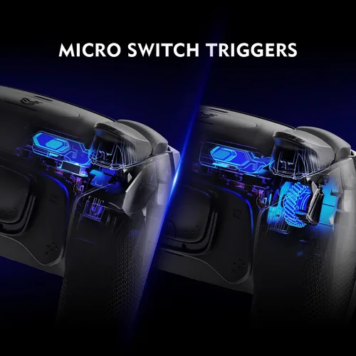Vista 5 de HEXGAMING ULTIMATE PRO Gaming Controller Compatible with ps5/PC/Mobile - 4 Back Buttons, 6 Custom Profiles, Adjustable Triggers, 8 Swappable