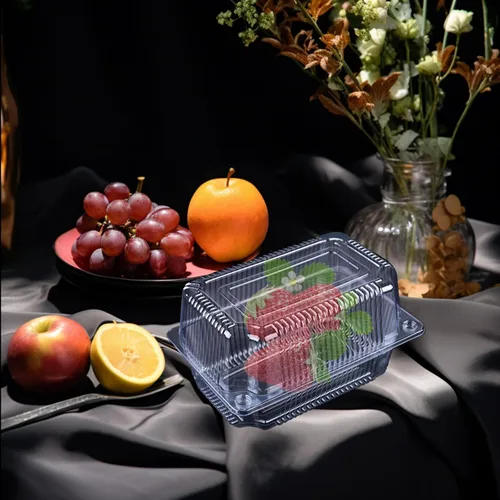 Vista 5 de Recipientes de plástico transparente para llevar, 100 unidades, tapa con bisagras Togo Containers, Food Take Out Loaf Container, Food Storage