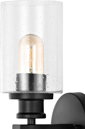 Vista 7 de JONATHAN Y JYL7577A Jules Edison - Cilindro de 16.5 pulgadas, 2 luces de hierro/vidrio sembrado, estilo casa de campo, contemporáneo, LED, rústico