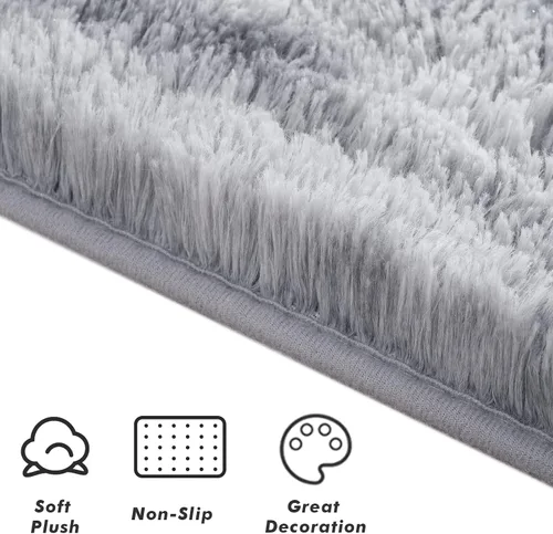 Vista 245 de Softlife Alfombra naranja para dormitorio, alfombra de felpa esponjosa para sala de estar para niñas, alfombra lanuda para niños, alfombra suave