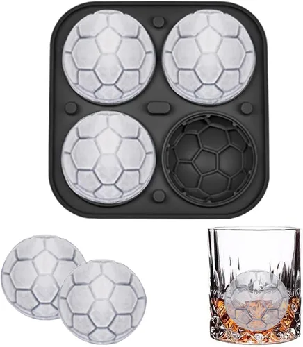 Vista 8 de Admaison - Bandeja para cubitos de hielo de baloncesto 3D, molde para cubitos de hielo con embudo para cócteles, bourbon, brandy, regalos de whisky