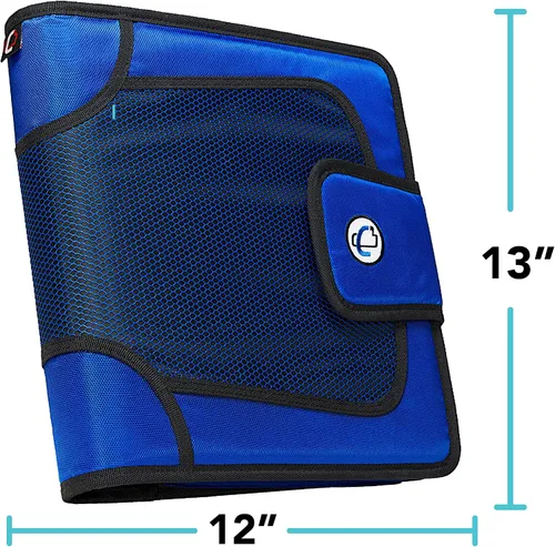 Vista 8 de Case-it Open Tab Closure - Carpeta de 2 pulgadas con archivo de pestañas, color azul