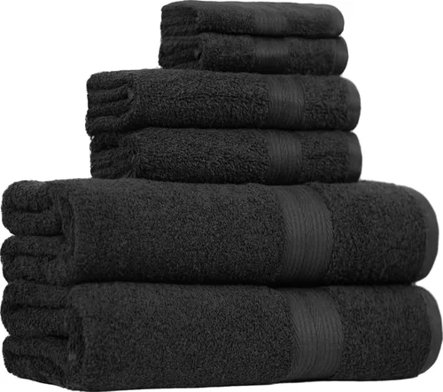 Vista 10 de Amazon Basics Juego de 6 toallas de gran tamaño resistentes a la decoloración, 100% algodón, altamente absorbentes, suaves, color verde azulado, 2