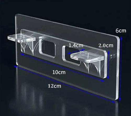 Vista 4 de 12 clavijas de soporte para estantes sin taladro, soporte adhesivo para estantes, clips de estante de gabinete para gabinete de cocina, estantes