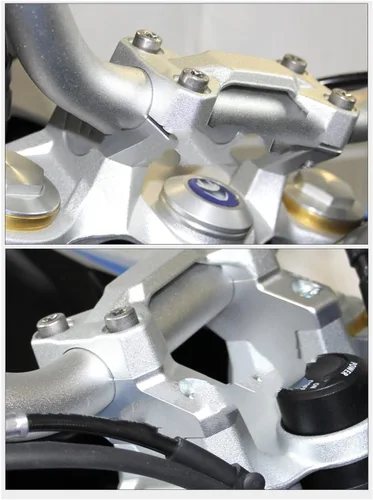Vista 5 de Abrazadera de manillar para F850GS para F900R para F900XR para F850GS para motocicleta de aventura para elevador de manillar CNC con clip