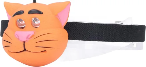 Vista 6 de CUEA Faro LED, 2 modos de luz, efecto gato, faro para niños, plástico, senderismo, al aire libre, niños