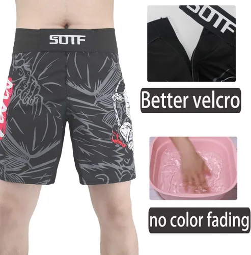 Vista 4 de Pantalones cortos transpirables para correr, MMA, boxeo, fitness, deportes