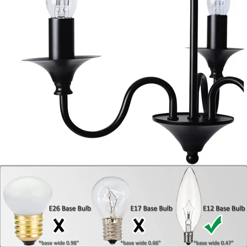 Vista 3 de GooChan Fundas de vela de plástico negro de 2, 3, 4, 6, 7 pulgadas, fundas para enchufes de araña, juego de 12 cubiertas para enchufes de base