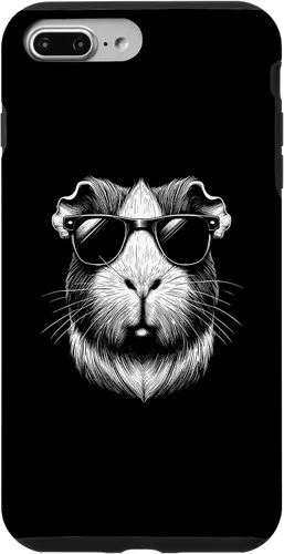 Vista 8 de iPhone 15 Cool conejillo de indias con gafas de sol de conejillo de indias amante caso