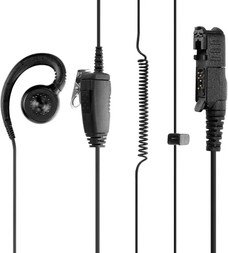Vista 5 de WODASEN XPR3500e C-Giratorio Forma Walkie Talkie Auricular Vigilancia Auriculares con Micrófono PTT para Motorola XPR3000 XPR3300 XPR3500 XPR3000e