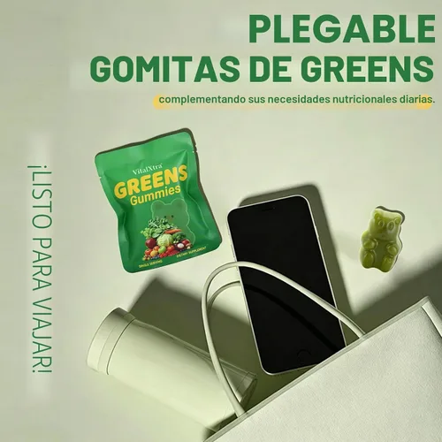 Vista 6 de Gomitas de verduras para adultos, gomitas diarias verdes, sin gluten, bajas Superfood - Gomitas multivitamínicas con espirulina, clorella