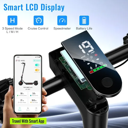 Vista 6 de SISIGAD Electric Scooter for Adults - 8.5" Tires, 19Mph,19 Miles Long Range, 500W Motor, Folding E-Scooter for Commuter, Dual Braking System