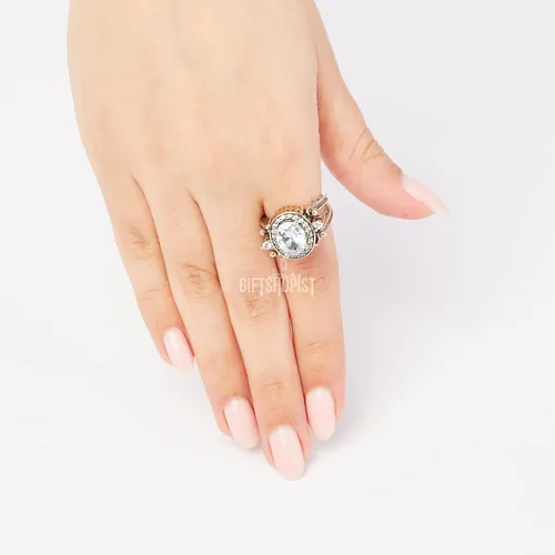 Vista 8 de Elegant Reversible 925 Sterling Silver Ring for Women Jewelry - Handcrafted in Turkey, Featuring Oval Cut Paraiba Tourmaline and Topaz 925 Sterling