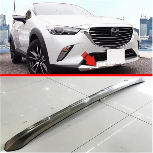 Vista 2 de Protector de parachoques delantero y trasero de acero inoxidable compatible con Mazda CX-3 CX3 2015 2016 2017 2018 (color : parachoques delantero)