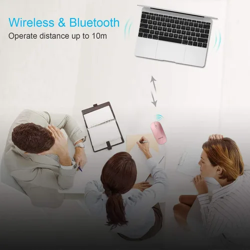 Vista 36 de FENIFOX mini mouse Bluetooth, mouse óptico móvil portable ultrafino con batería recargable para PC, Mac, laptop, tablet Android, Negro