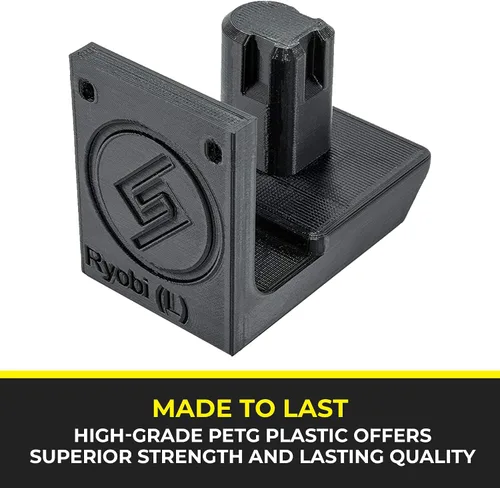 Vista 6 de Spartan Mounts Soporte de herramienta para herramientas eléctricas Ryobi Gancho de almacenamiento de pared Práctico organizador de garaje