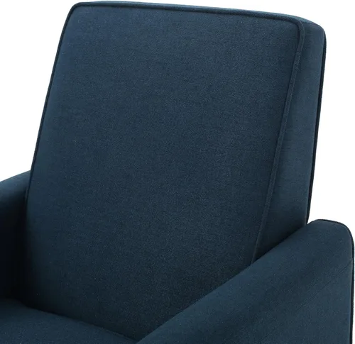 Vista 4 de Sillón de cuero reclinable Lucas, Azul oscuro