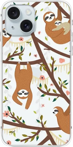 Vista 12 de Blingy's Funda para iPhone 15, divertido estilo plátano, lindo patrón de frutas tropicales, diseño de dibujos animados, funda protectora