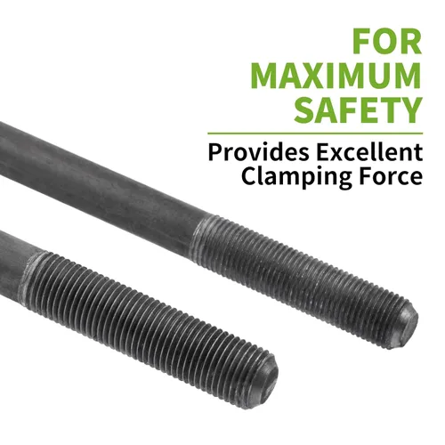 Vista 5 de Kit de pernos en U para remolque SPARKWHIZ para eje redondo de 2 3/8", 3,500 libras, 6 1/4" de largo, 1/2" de diámetro, rosca de 3", para resorte