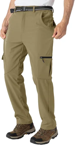 Vista 7 de TBMPOY Men's Snow Ski Waterproof Softshell Snowboard Pants Outdoor Hiking Fleece Lined Wear Resistant Windproof