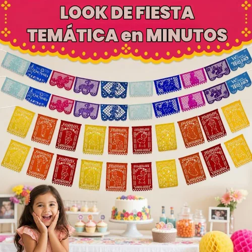 Vista 4 de Encanto - Decoraciones para fiesta de cumpleaños, papel picado, plástico